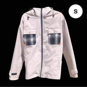 Men’s Beige Zip Up Jacket, S